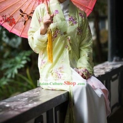 Traditional Chinese Women Flower Hanfu for Spring and Summer Wear