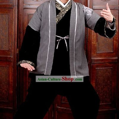 Traditional Kung Fu Embroidered Dragon Uniform for Men