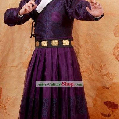 Ancient Palace Embroidered-Uniform Guard Costume and Hat