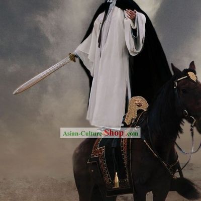 Ancient Chinese Guzhuang Character Costume and Hat for Men