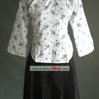 Traditional Chinese Minguo Time Old Shanghai Five Four Student Costume for Women