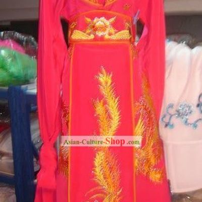 Ancient High Collar Embroidered Phoeix Empress Costume