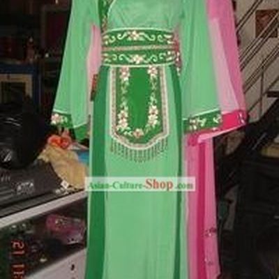 Chinese Green Classical Dancing Costume for Women