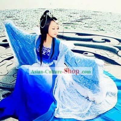 Ancient Chinese Fairy Dance Costumes and Headpiece
