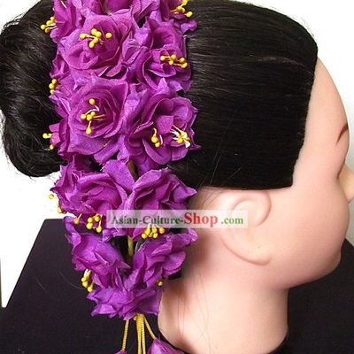 Traditional Thailand Purple Flower Hair Accessories