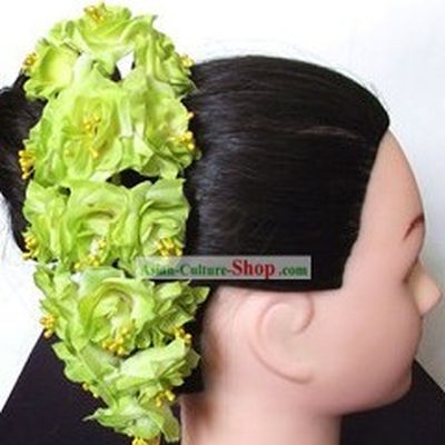 Traditional Thailand Green Flower Hair Accessories