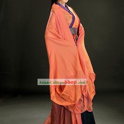 Three Kingdoms Da Qiao Costumes and Headpiece Complete Set for Men
