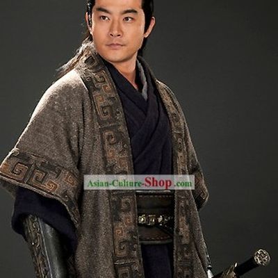Three Kingdoms Zhou Yu Costumes and Hair Accessories Complete Set