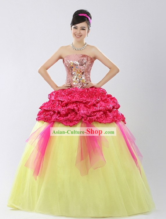 Happy Festival Celebration Stage Performance Costume for Women