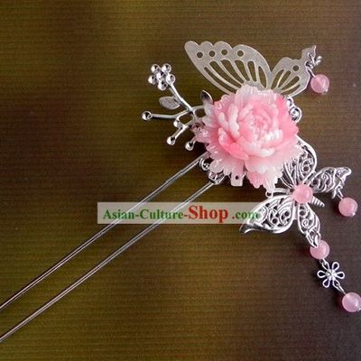 Traditional Chinese Handmade Butterfly Flower Hairpin