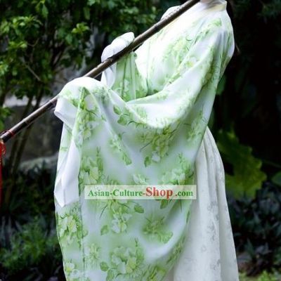Ancient Chinese Flute Player Costumes Three Pieces Set