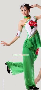 Traditional Chinese Folk Handkerchief Dance Costumes for Women