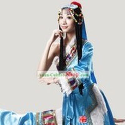 Tibetan Dancing Costume and Hair Accessories for Women
