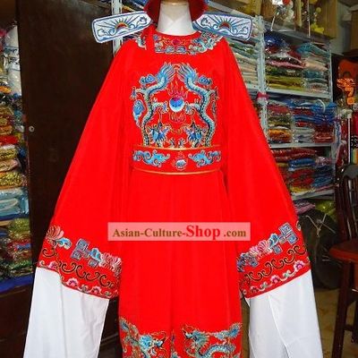 Ancient Chinese Number One Scholar Costume and Hat