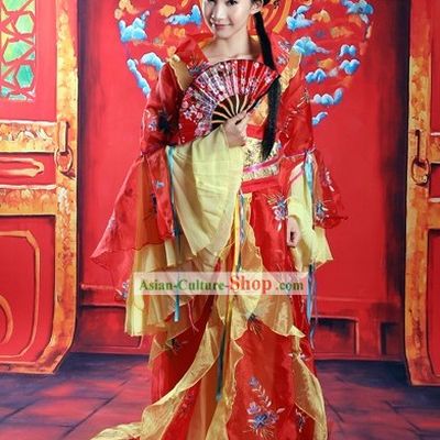 Ancient Chinese High-ranked Imperial Concubine Costume and Hair Accessories