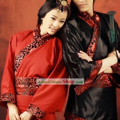 Ancient Chinese Wedding Dresses Two Complete Sets for Couple