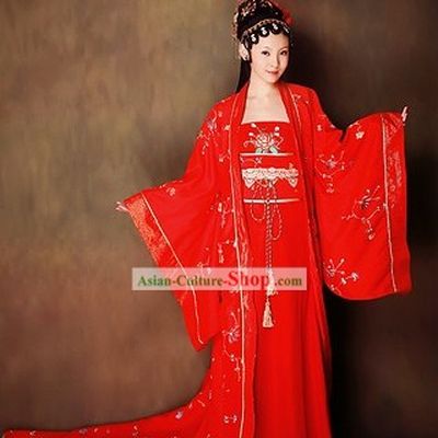 Ancient Chinese Wedding Dress and Hair Accessories