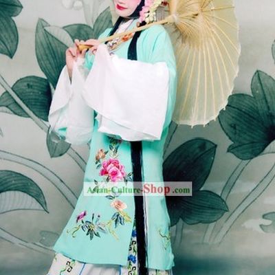 Beijing Opera Actress Long Sleeve Embroidered Costume Complete Set