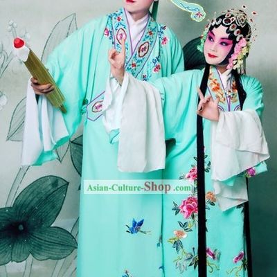 Beijing Opera Actor and Actress Costumes Two Complete Sets