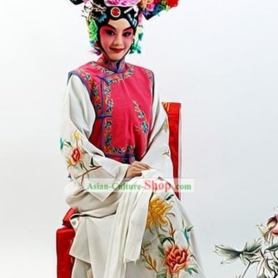 Chinese Beijing Opera Princess Costumes and Headpiece Complete Set