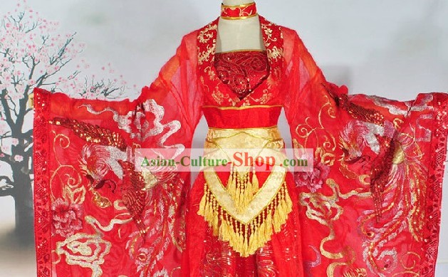 Ancient Chinese Wedding Phoenix Dress for Women