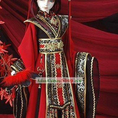 Chinese Prince Wedding Dress and Hat Complete Sets for Bridegroom