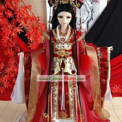 Ancient Chinese Imperial Empress Costumes, Wig and Hair Accessories Complete Set