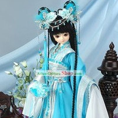 Ancient Chinese Imperial Princess Hair Accessories and Wig Complete Set