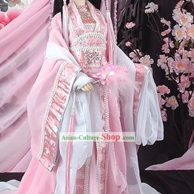 Ancient Chinese Pink Princess Clothing, Wig and Hair Accessories