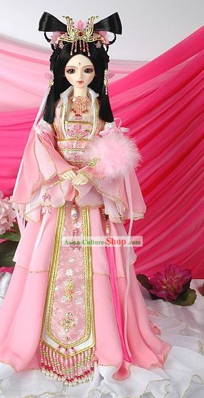 Pink Chinese Princess Wig and Hair Accessories