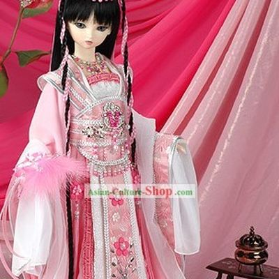 Ancient Chinese Palace Beauty Long Wig and Hair Accessories