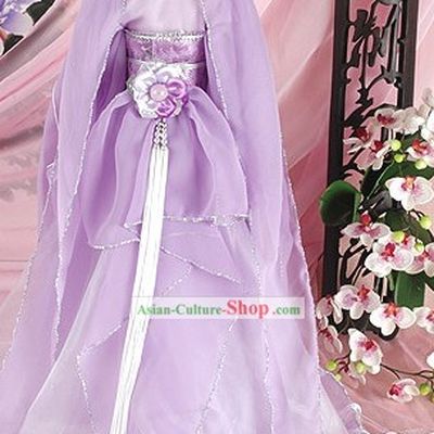 Ancient Chinese Imperial Princess Clothing Hair Accessoreis and Wig Complete Set