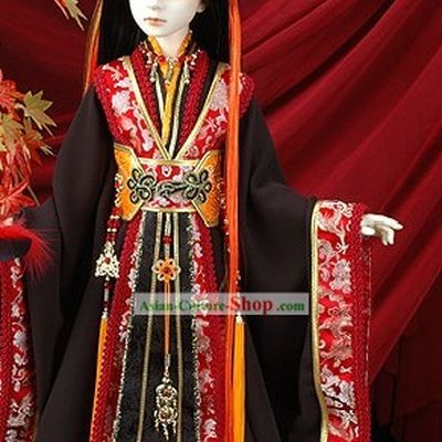 Ancient Chinese Imperial Emperor Costumes and Crown Complete Set