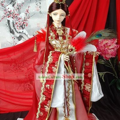 Ancient Chinese Imperial Prince Wedding Dress and Crown Complete Set