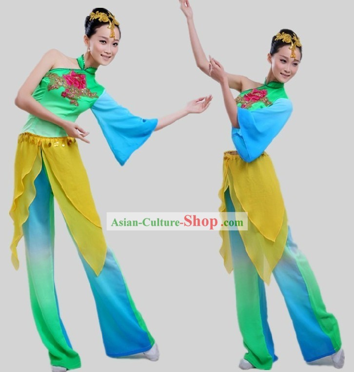 Chinese Classical Fan or Handkerchief Dance Costume for Women