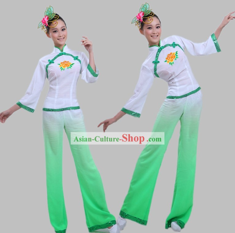 Chinese Classic Fan Dance Costume for Women