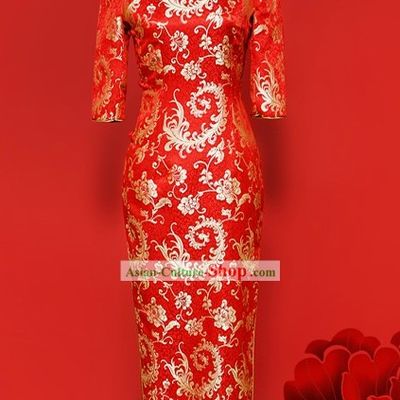 Chinese Classic Phoenix Tail Style Cheongsam for Women