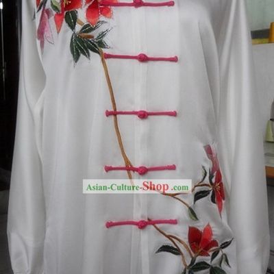 Supreme Embroidered Flower Gong Fu Competition Blouse and Pants Complete Set