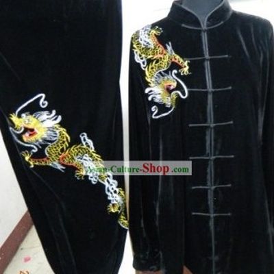 Black Dragon Sport Kung Fu Tournament Fighting Uniform for Men