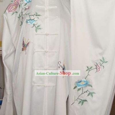 White Chinese Martial Arts Competitions Uniform for Women