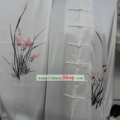 White Orchid Kung Fu and Tai Chi Silk Uniform for Women