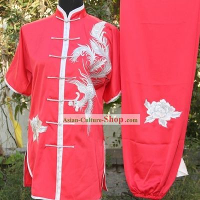Comfortable Phoenix Kung Fu Silk Uniform for Competition