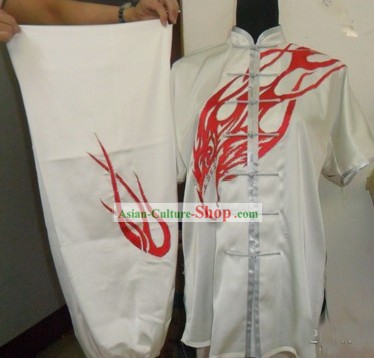 White Eagle Kung Fu Silk Uniform for Men