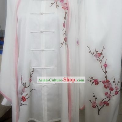 Supreme Silk Embroidery Plum Blossom Kung Fu Costume for Women