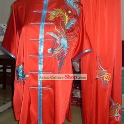 Traditional Red Phoenix Wushu Championship Uniform