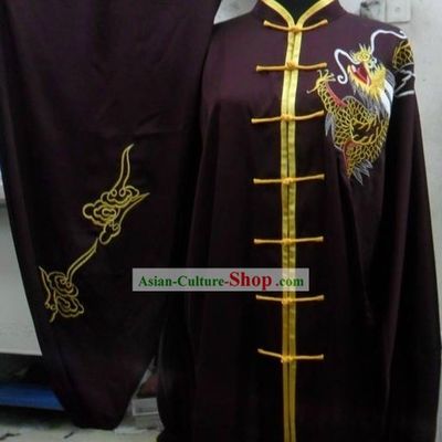 Silk Changquan Long Fist Dragon Kung Fu Practice Uniform for Men
