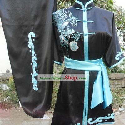 Silk Black Long Fist Changquan Uniform for Women
