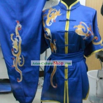 Professional Silk Kung Fu Competition Costumes for Men
