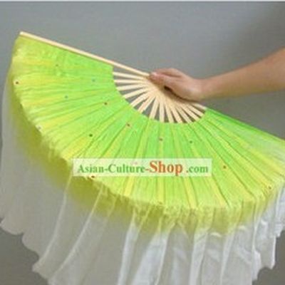 Three Colors Color Transition Silk Dance Fan