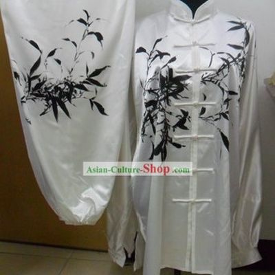 White Silk Bamboo Spirit Kung Fu Uniform for Men